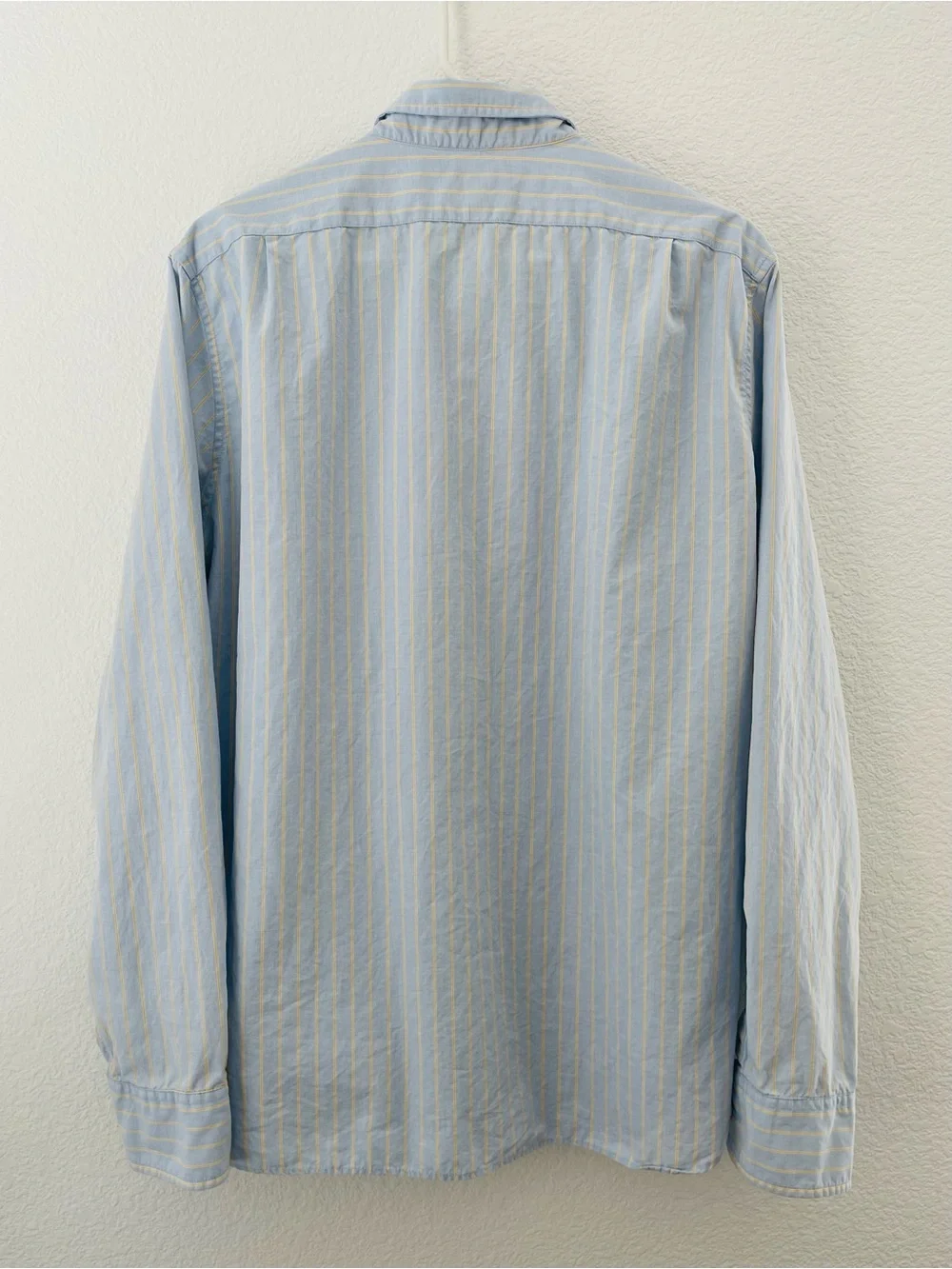 J. Crew Light Blue and Yellow Striped Button-Down Shirt